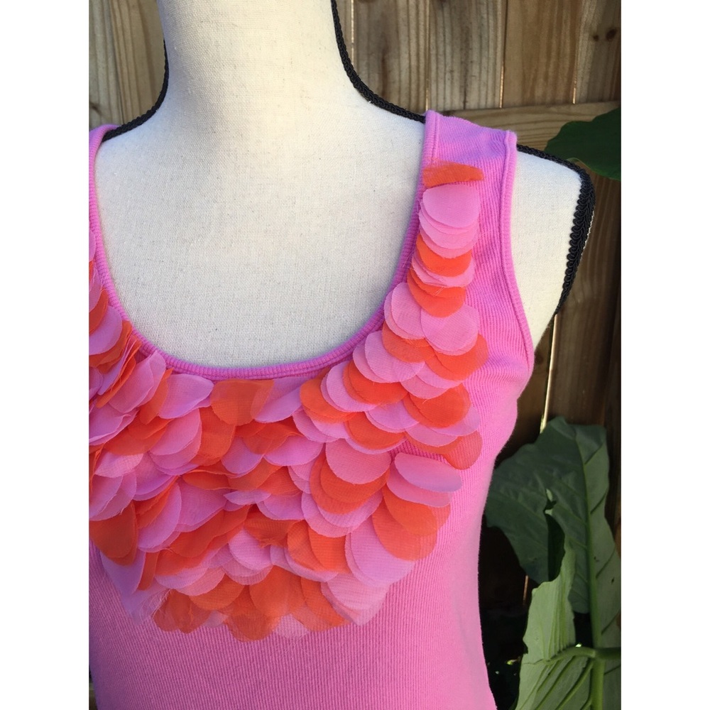 Ruby Road Pink Tank Top with Ruffle - Picture 4 of 5
